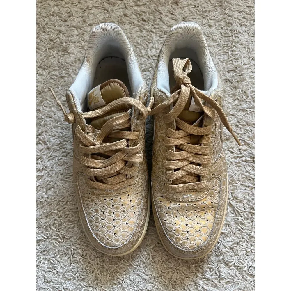 Nike Air Force 1 Low ‘07 LV8 Golden Scales Size 9.5 US Men’s - Authentic - Free